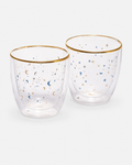 Set vasos doble vidrio - Estrellas azules