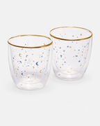 Set vasos doble vidrio - Estrellas azules