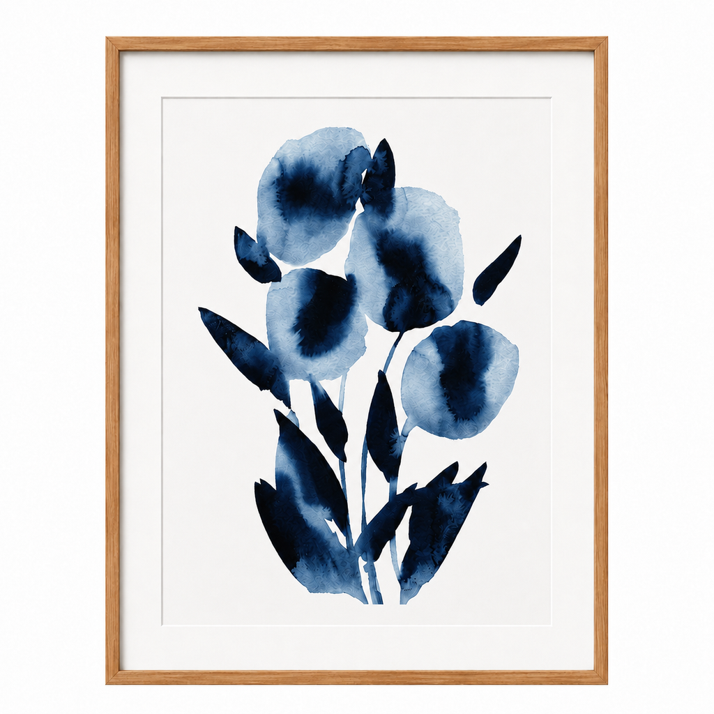 Cuadro Flor azul 02