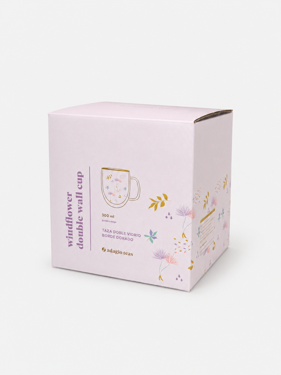 Taza doble vidrio windflower