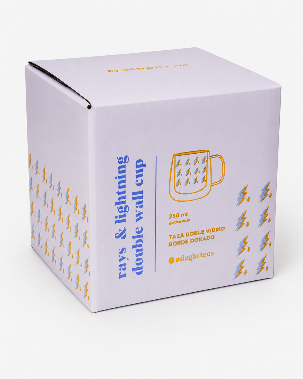 Rays & Lightning Taza Doble Vidrio