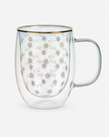 Taza doble vidrio cazando estrellas