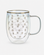 Taza doble vidrio cazando estrellas