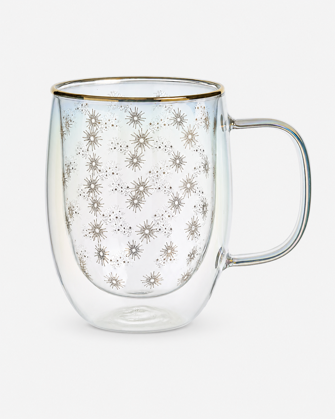 Taza doble vidrio cazando estrellas