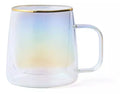 Taza doble vidrio iridiscente