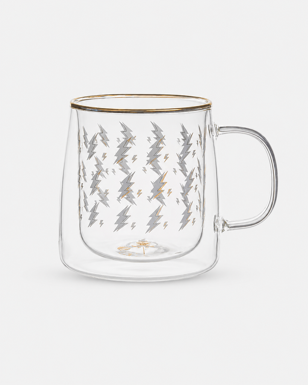 Rays & Lightning Taza Doble Vidrio
