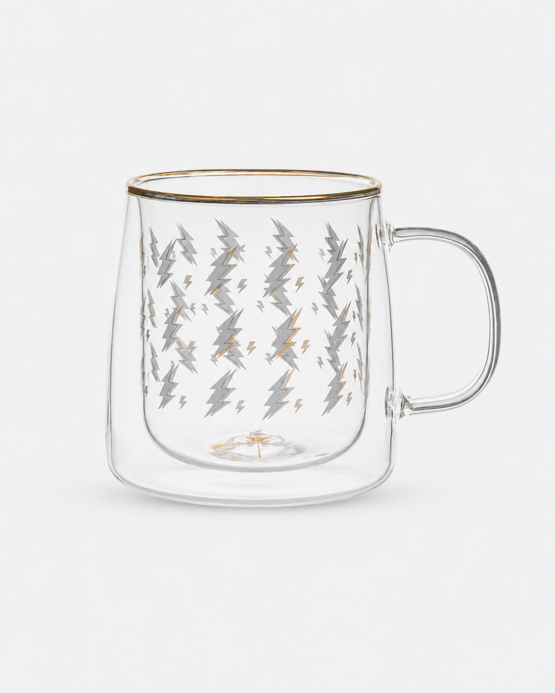 Rays & Lightning Taza Doble Vidrio