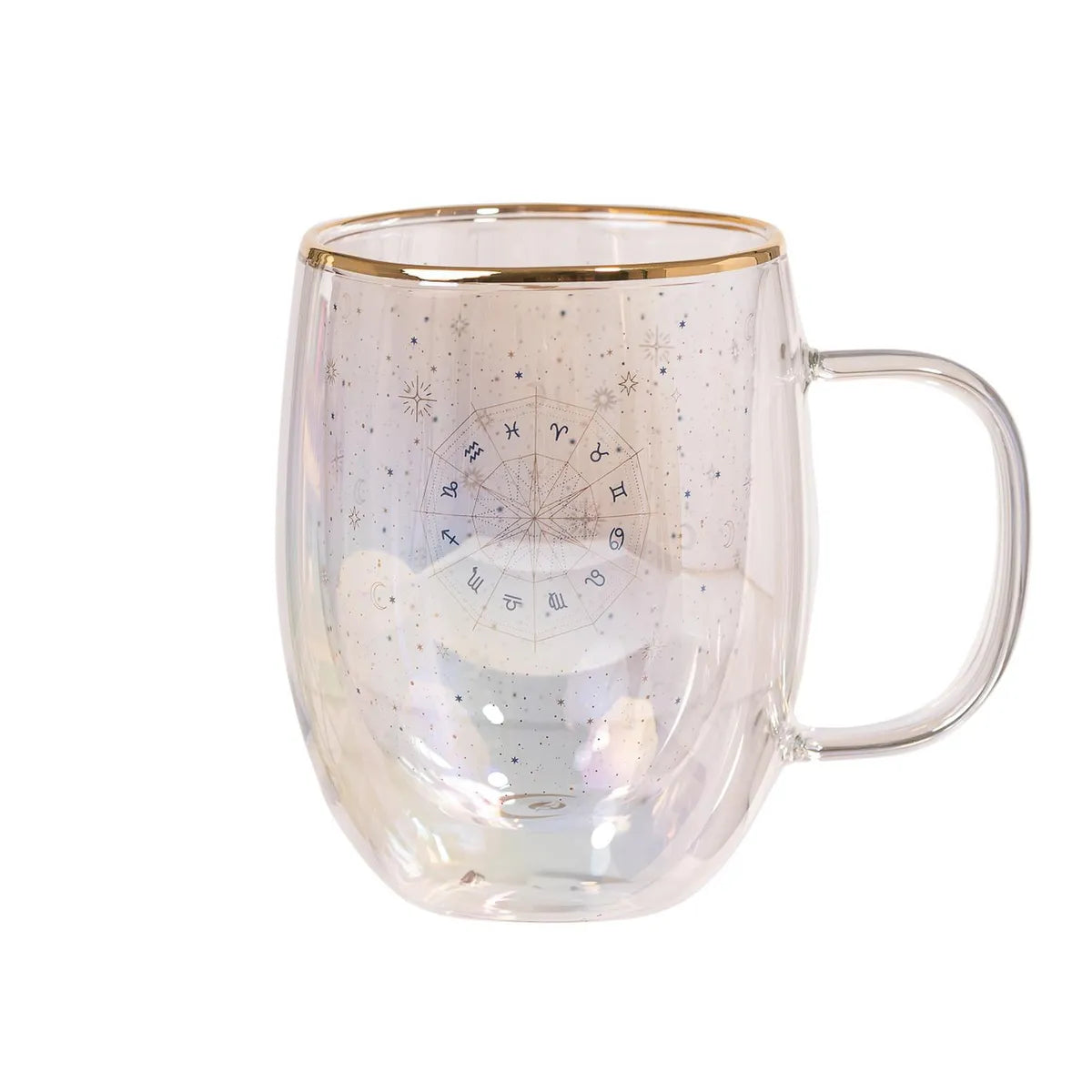 Taza Doble Vidrio Signos del Zodiaco