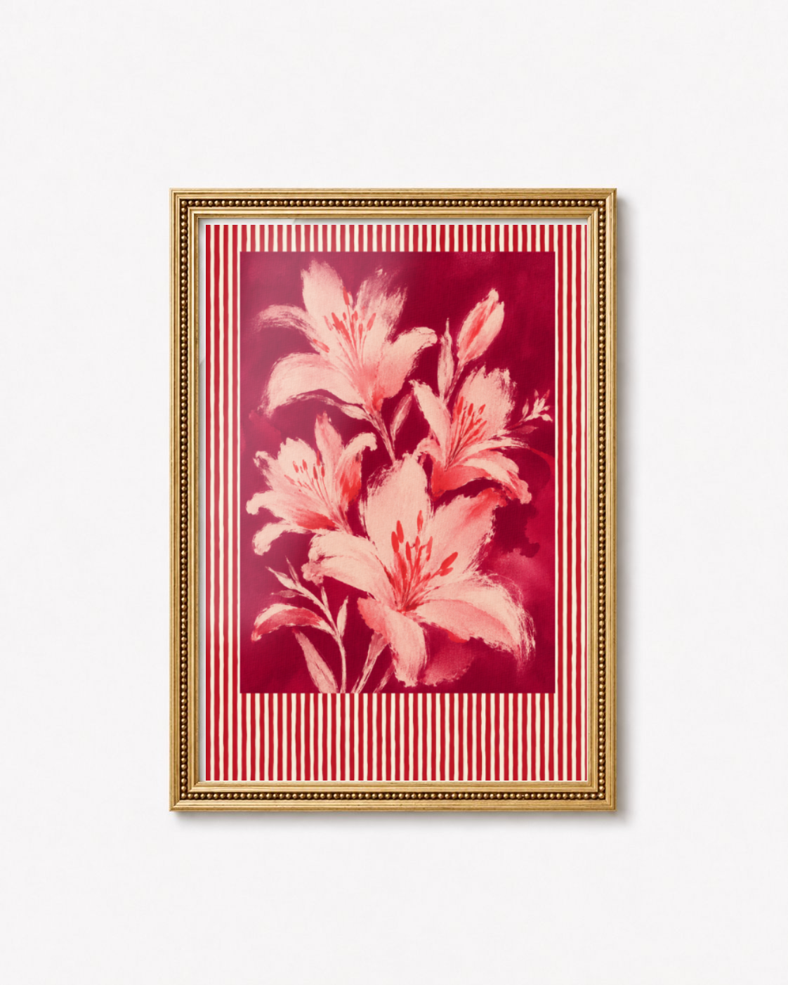 Cuadro flor carmesí 02