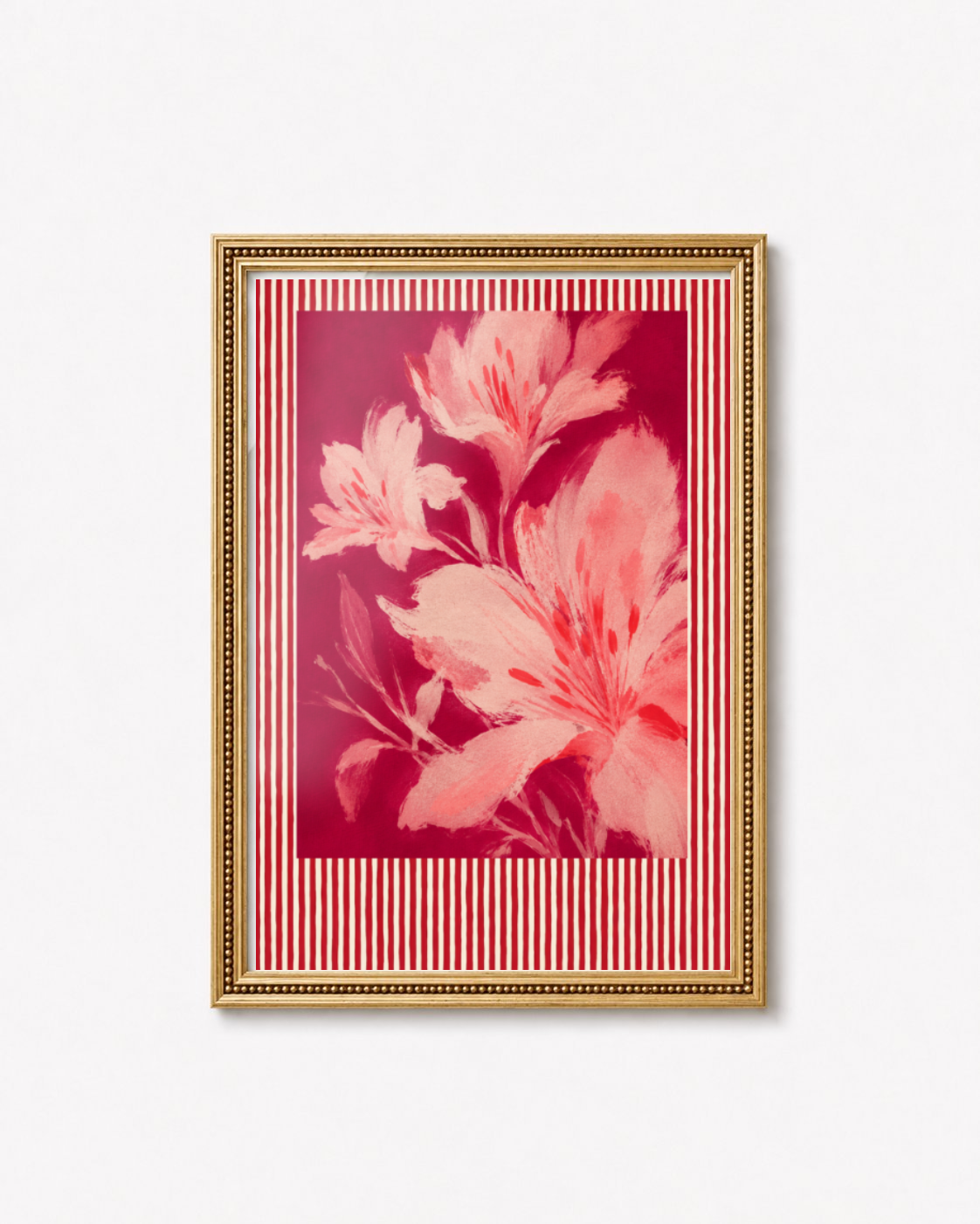 Cuadro flor carmesí 01